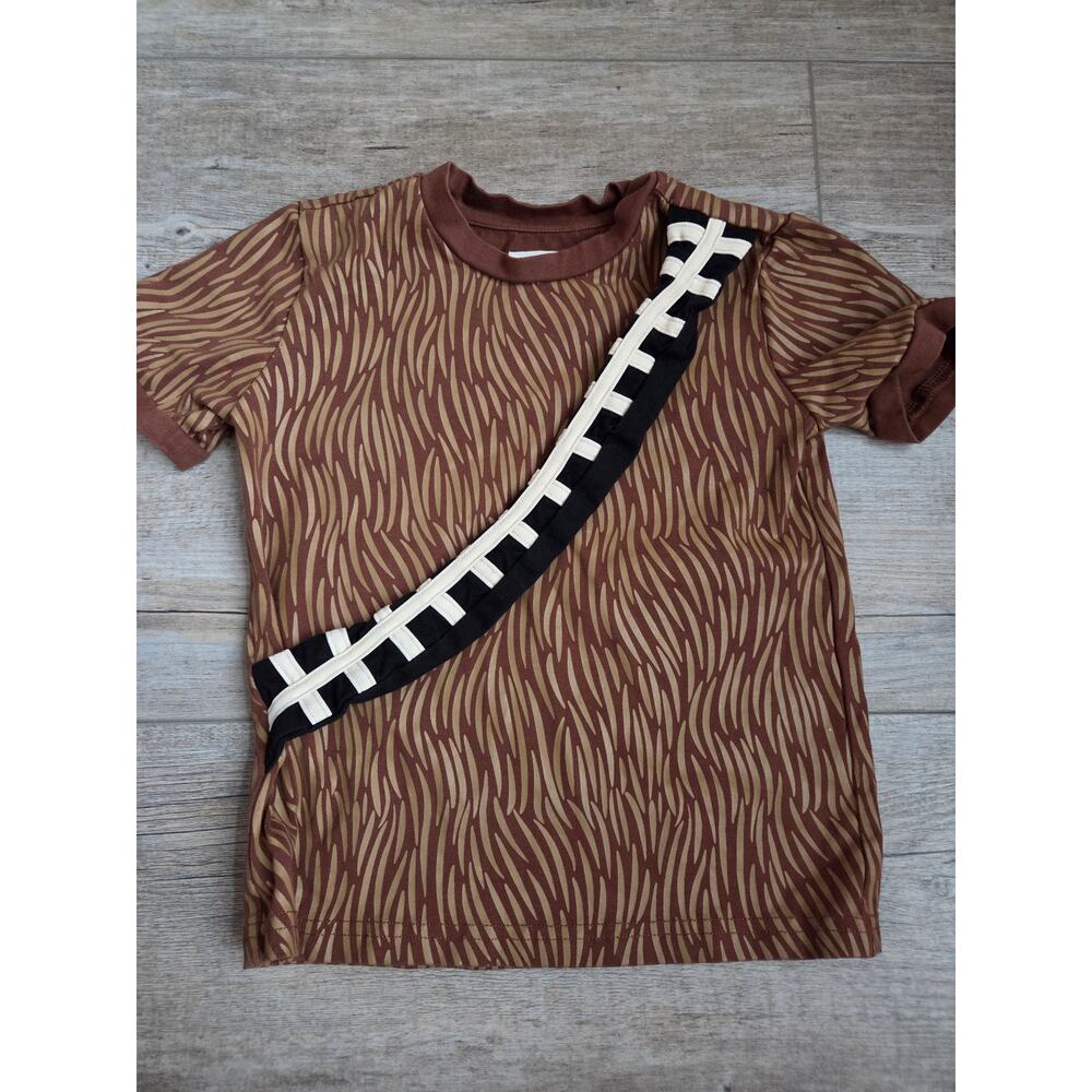 Taylor Joelle Brown Wookiee Fur Print T-Shirt Toddler Boy Size 3T Soft Cotton